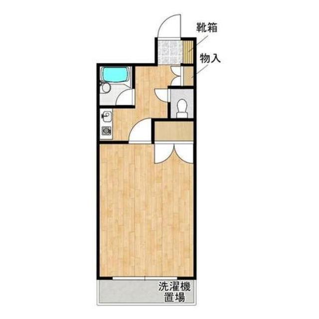 熊本学生会館 第8ビル(1K/1階)の間取り写真
