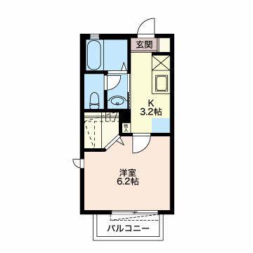 サニ-コート(1K/2階)の間取り写真