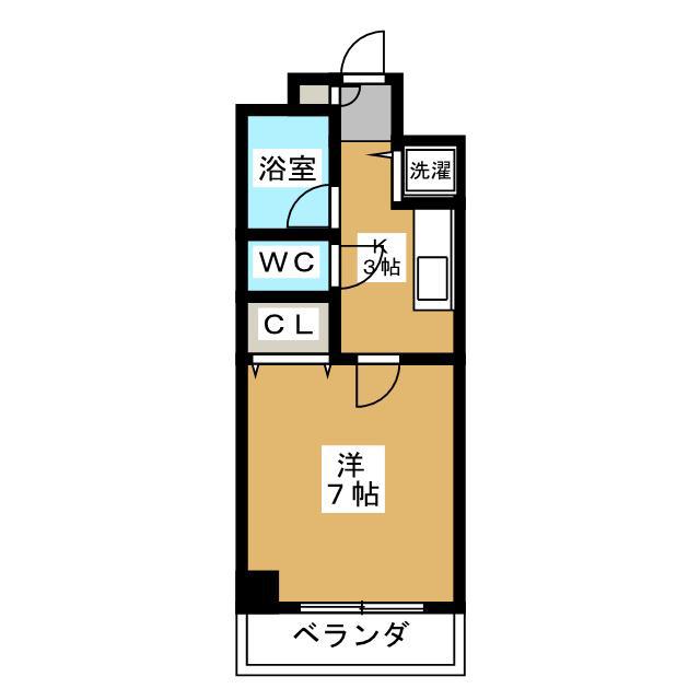 山手荻窪ビル(1K/4階)の間取り写真