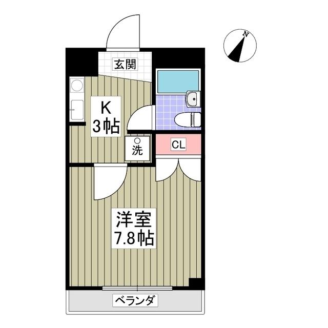 サンエイアームス(1K/3階)の間取り写真