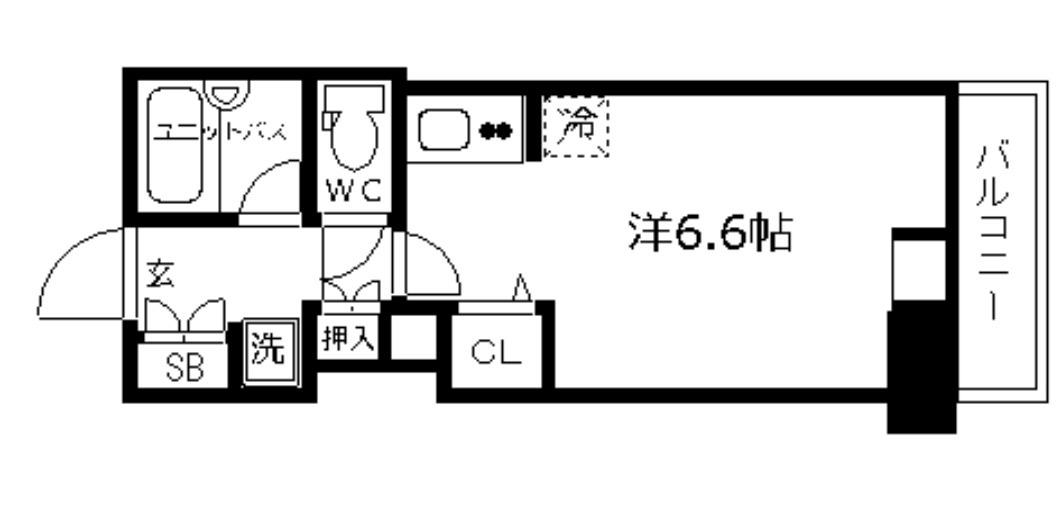 ガリシア錦糸町ステーションフロント(ワンルーム/9階)の間取り写真