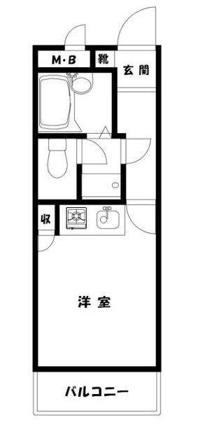 サンシティ熊本駅春日(ワンルーム/5階)の間取り写真