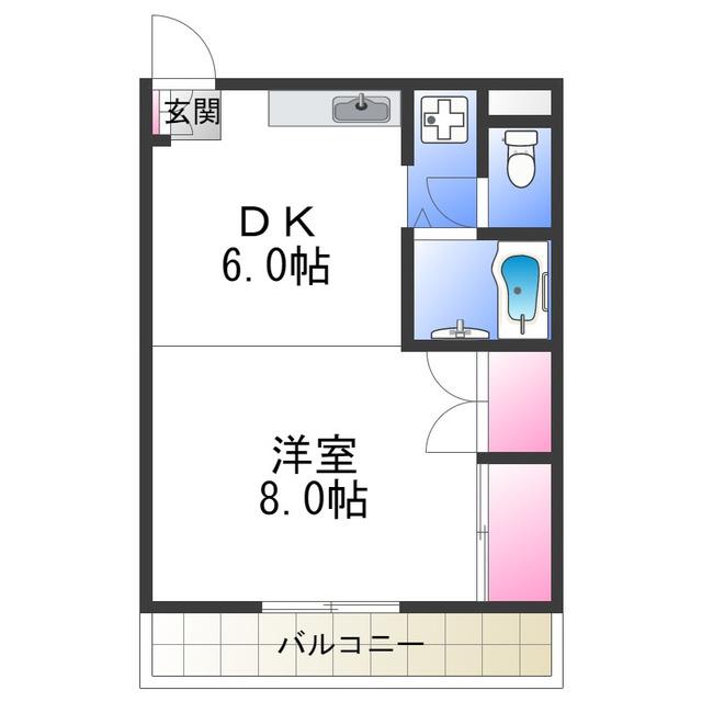 メゾンドソンジュ(1DK/1階)の間取り写真