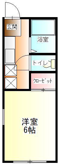 サンハイムチヨセ(ワンルーム/1階)の間取り写真