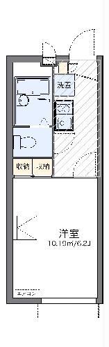 レオパレスシティーE(1K/1階)の間取り写真