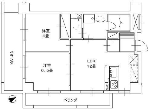 テック高野台(2LDK/3階)の間取り写真