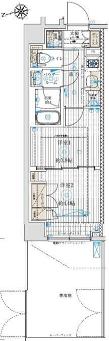 ブライズ中野哲学堂(1K/1階)の間取り写真