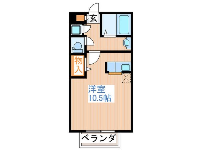 エピローグ(ワンルーム/1階)の間取り写真