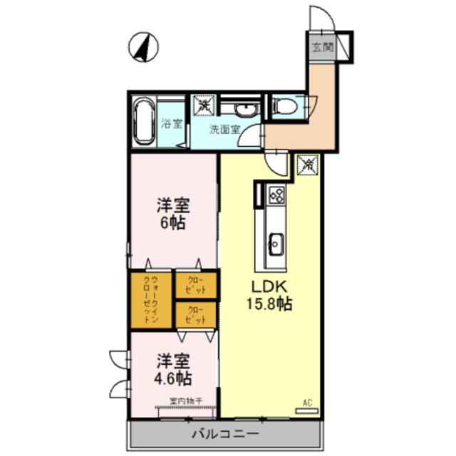 JYO・POINT VILLAGE C棟(2LDK/3階)の間取り写真