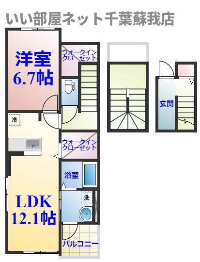 マーヴェラス末広 III(1LDK/3階)の間取り写真