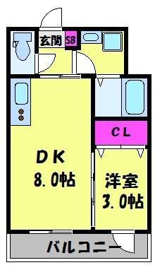 パークメゾン表参道(1LDK/1階)の間取り写真