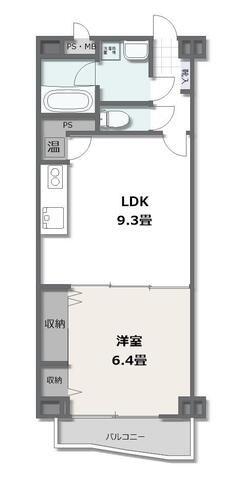 プレゼンスII(1LDK/3階)の間取り写真