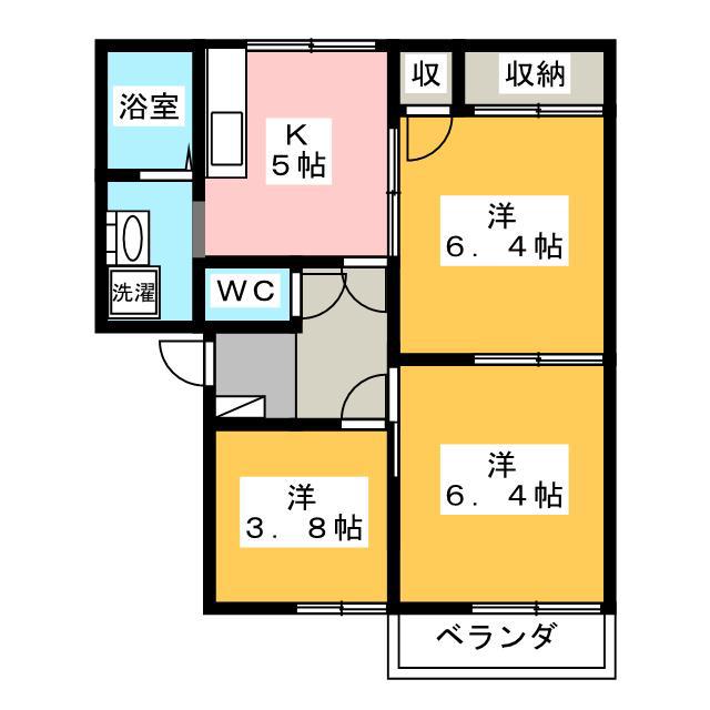アルティームハイツ(3K/2階)の間取り写真