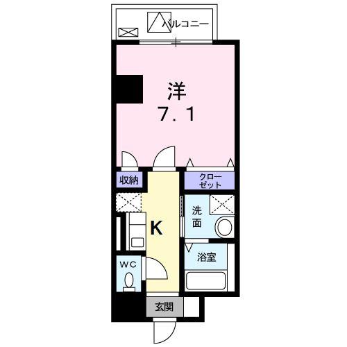 イル・コンソラーレ(1K/5階)の間取り写真