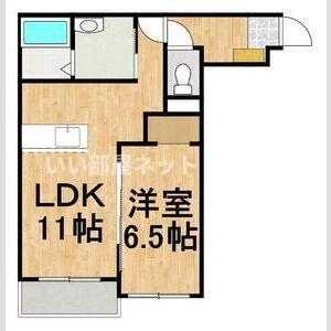 苫小牧市北栄5丁目AP(1LDK/1階)の間取り写真