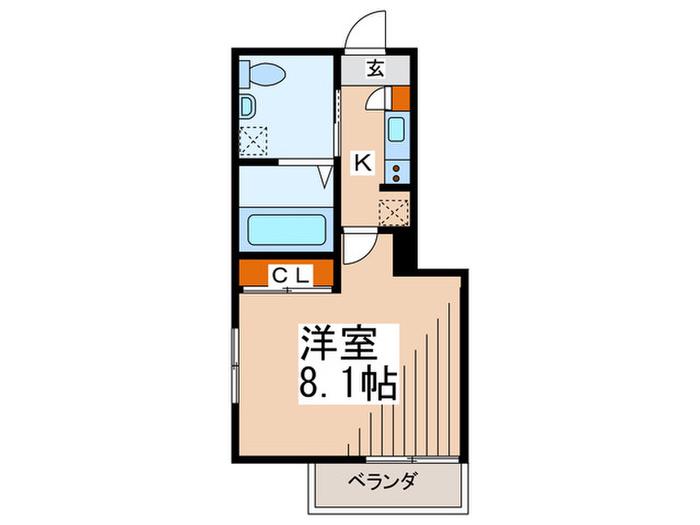 BEREO-78(1K/1階)の間取り写真