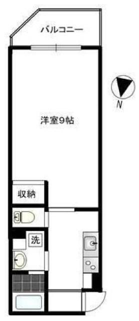 アリーチェ中野富士見町(1K/4階)の間取り写真
