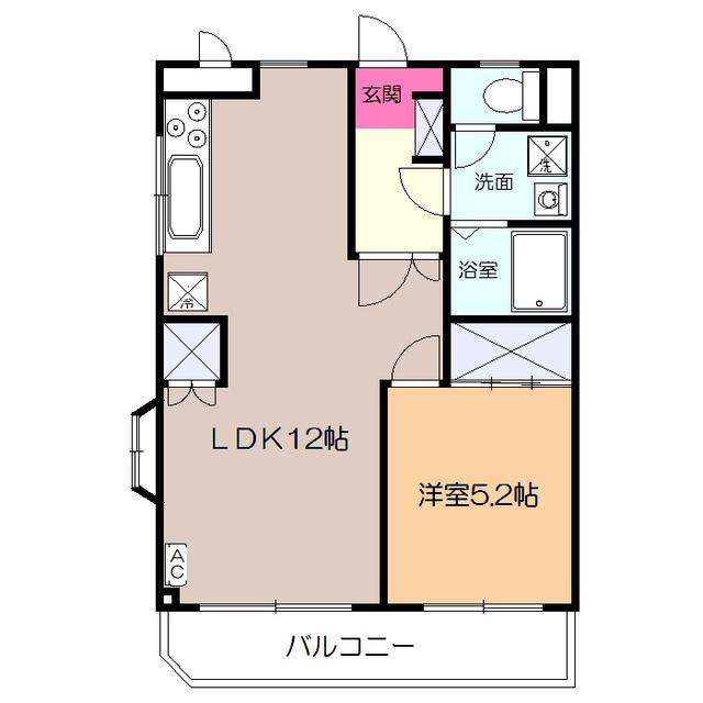 メゾン・ド・ツナキ(1LDK/3階)の間取り写真