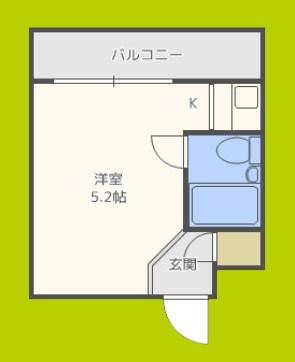 宝楽トレジャー(ワンルーム/4階)の間取り写真