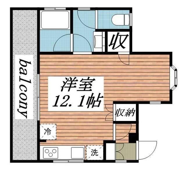 ミルコマンション(ワンルーム/3階)の間取り写真