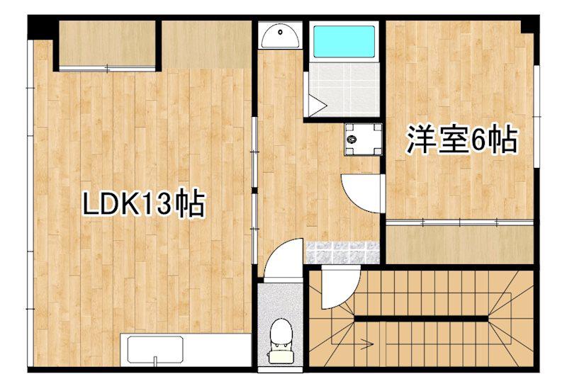 ブルーバード(1LDK/3階)の間取り写真