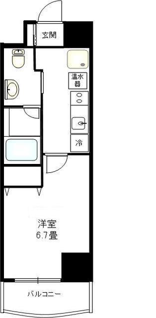 エクセレント上落合(1K/3階)の間取り写真