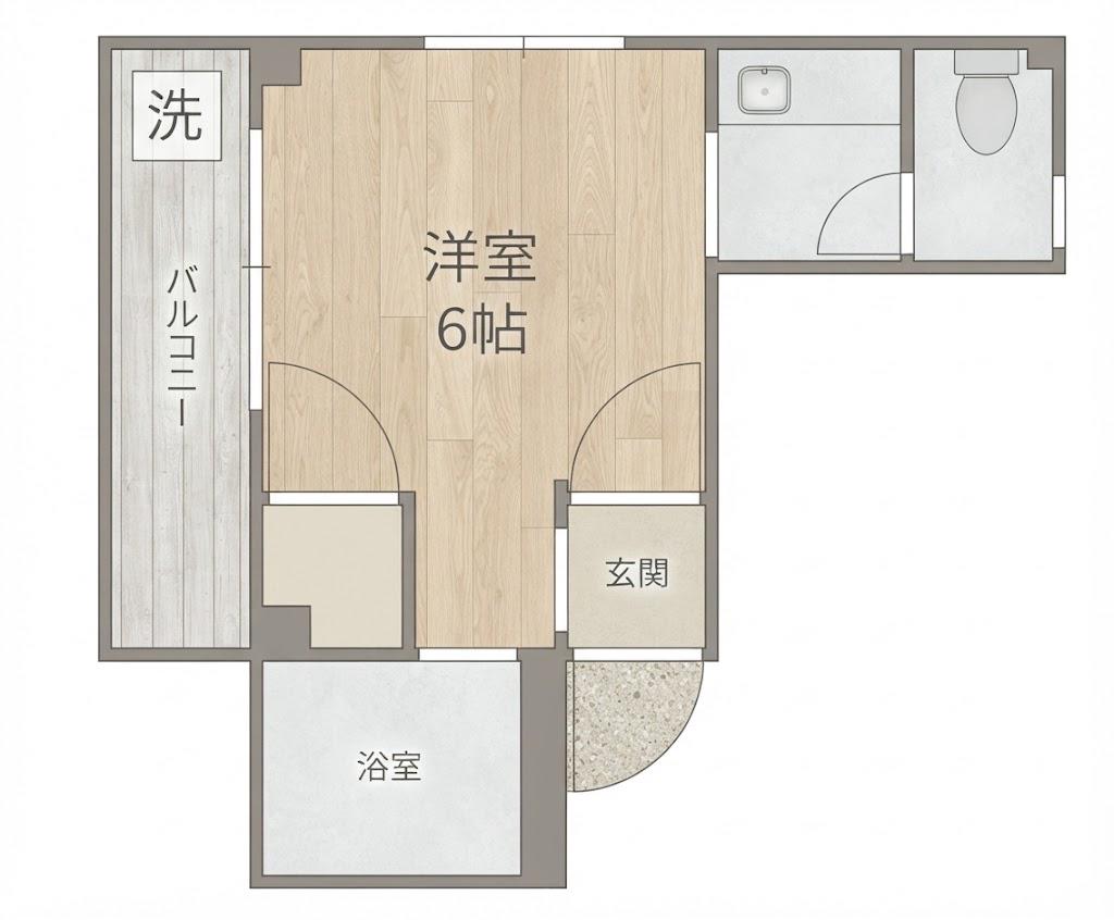 ペルコート勝山(ワンルーム/3階)の間取り写真
