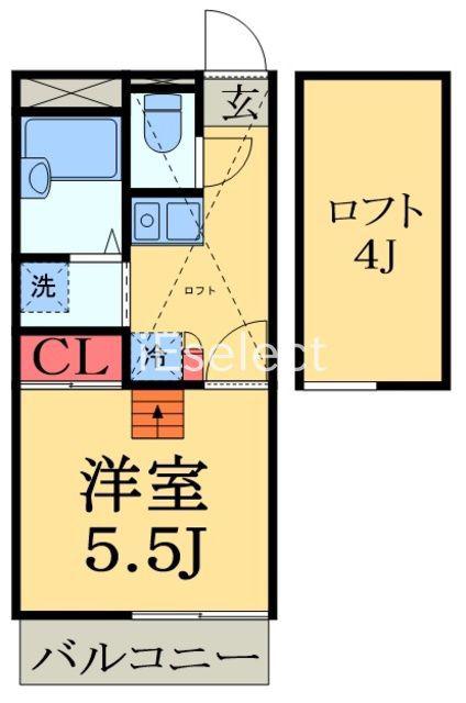 メゾンドアンジュ(1K/2階)の間取り写真