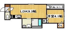 アンドキートス(1LDK/2階)の間取り写真