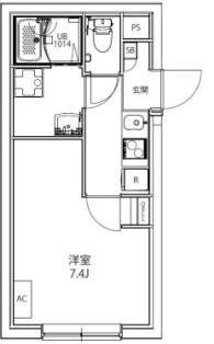 MAXIV CITY南品川(1K/2階)の間取り写真