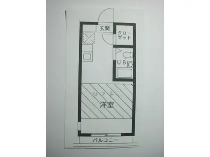 パンシオン東林間NO.2(1K/2階)の間取り写真