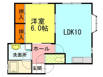 ジュネス御影(1LDK/2階)の間取り写真