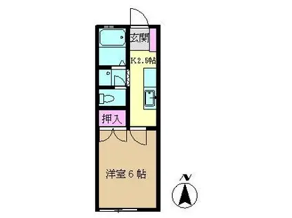 コトブキハイムA(1K/1階)の間取り写真