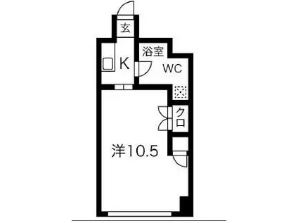 東横藤棚マキレジデンス(1K/7階)の間取り写真