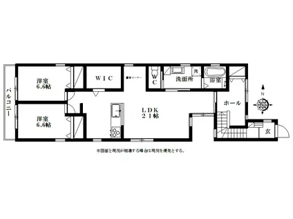RUELLE常盤(2LDK/2階)の間取り写真