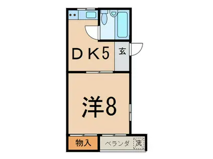 コーポ鳥澤(1DK/1階)の間取り写真