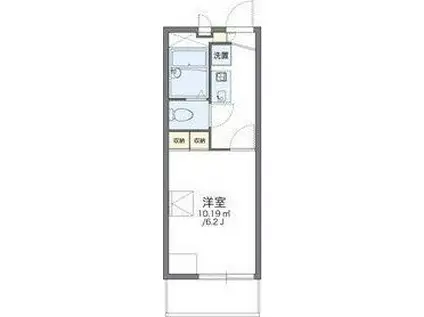 レオパレス524(1K/3階)の間取り写真