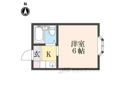 ハイタウンA棟(1K/3階)の間取り写真