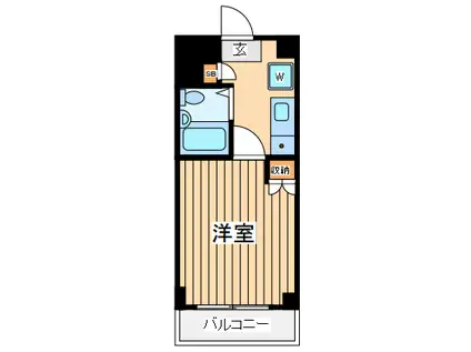 エスポアール川崎(1K/3階)の間取り写真