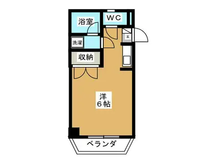リバータウン松枝(ワンルーム/1階)の間取り写真