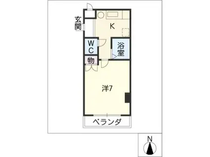LIFE STAGE 四谷(1K/4階)の間取り写真