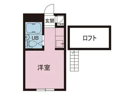 エトス江田(ワンルーム/2階)の間取り写真