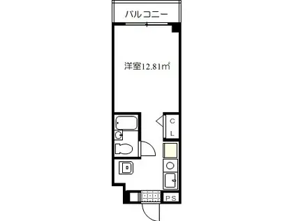 メルシー春野(1K/4階)の間取り写真