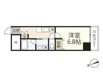 PABLO観音本町II(1K/10階)の間取り写真