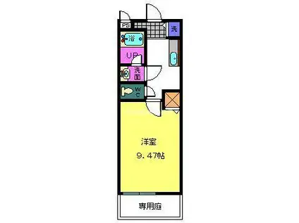 フジパレス手平(1K/1階)の間取り写真