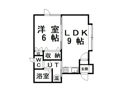 メゾンセルダム(1LDK/1階)の間取り写真