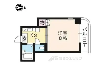 ラ・ビスタⅡ(1K/2階)の間取り写真