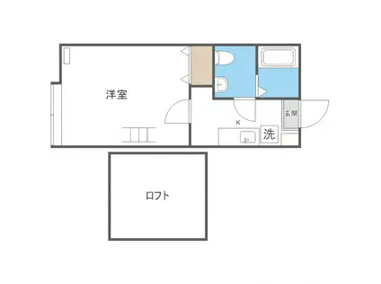 BRABUS美園(1K/1階)の間取り写真