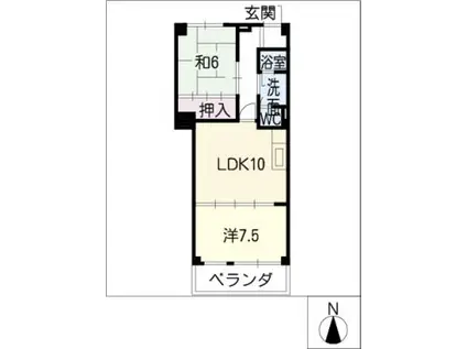 LA BELLE SANT(2LDK/6階)の間取り写真