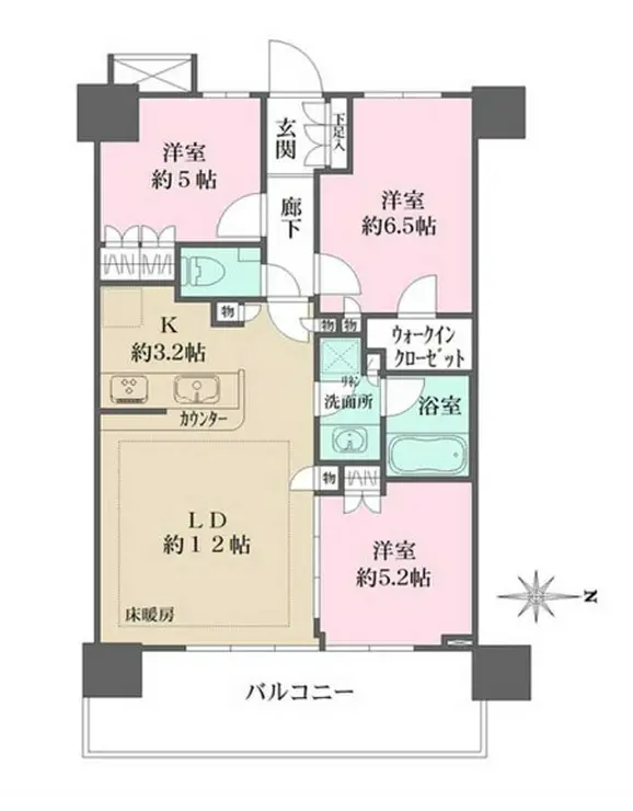 浅草タワー 16階階 間取り
